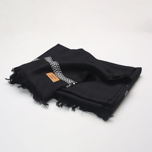 ANGORA SHAWL-Black