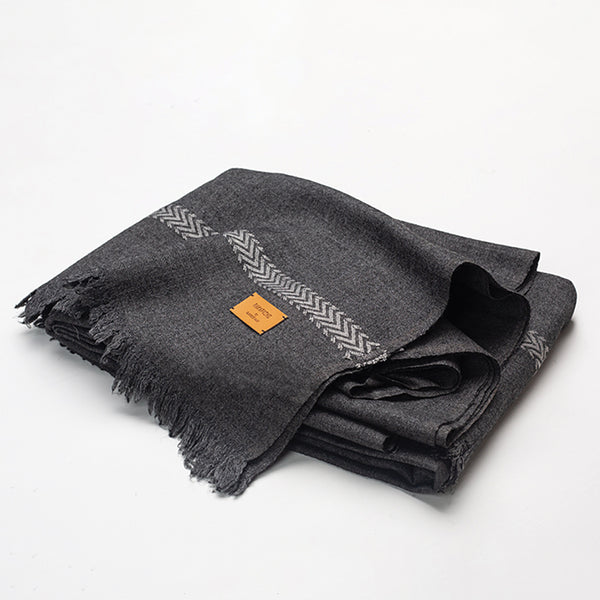 DOBBY SHAWL-Grey